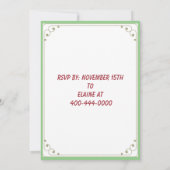 INVITATION DU PARTI SNOWMEN GALA (Dos)