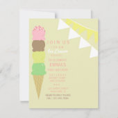 Invitation du parti social Glace Cream (Devant)