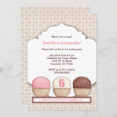 Invitation du parti social Glace Cream âgé (Devant / Derrière)