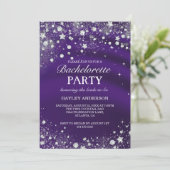 Invitation du parti Sparkle Diamond Purple Bachelo (Debout devant)