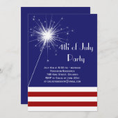 Invitation du parti Sparkler 4 juillet (Devant / Derrière)
