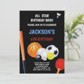 Invitation du parti sportif All-Star Boys éditable (Debout devant)