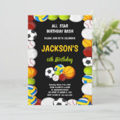 Invitation du parti sportif Boys éditable (Debout devant)