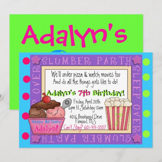 Invitation du parti Stwood (Devant / Derrière)