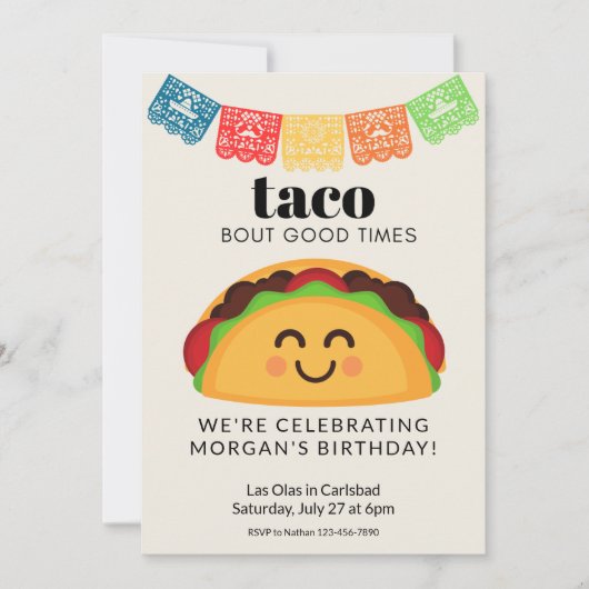 Invitation du Parti Taco (Devant)