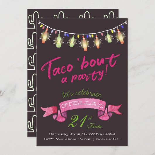 Invitation du Parti Taco (Devant / Derrière)