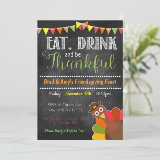 Invitation du parti Thanksgiving (Debout devant)