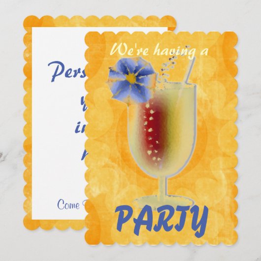 Invitation du PARTI tropical (Devant / Derrière)