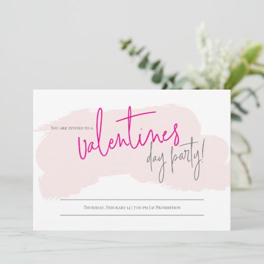 Invitation du Parti Valentines | Saint Valentin (Debout devant)