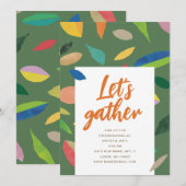 Invitation du parti vert de la chute des feuilles (Devant / Derrière)
