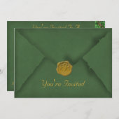 Invitation du Parti Vert foncé (Devant / Derrière)