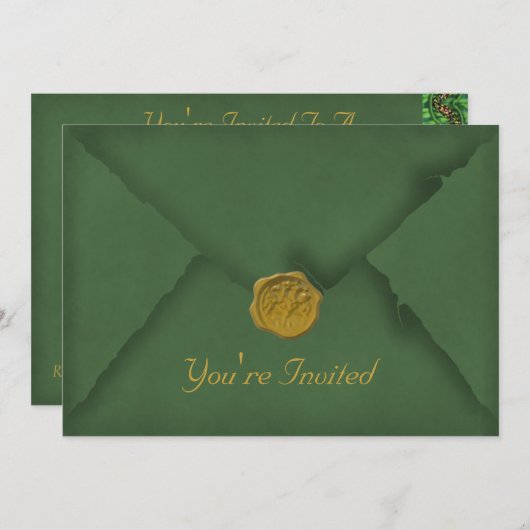 Invitation du Parti Vert foncé (Devant / Derrière)