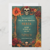💀 Invitation du parti 🎉 Vintage Día de Muertos (Devant)
