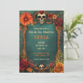 💀 Invitation du parti 🎉 Vintage Día de Muertos (Debout devant)
