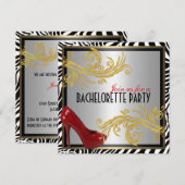Invitation du parti Zebra and Hot Red Heels (Devant / Derrière)