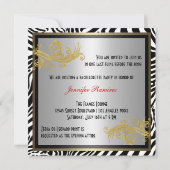 Invitation du parti Zebra and Hot Red Heels (Dos)