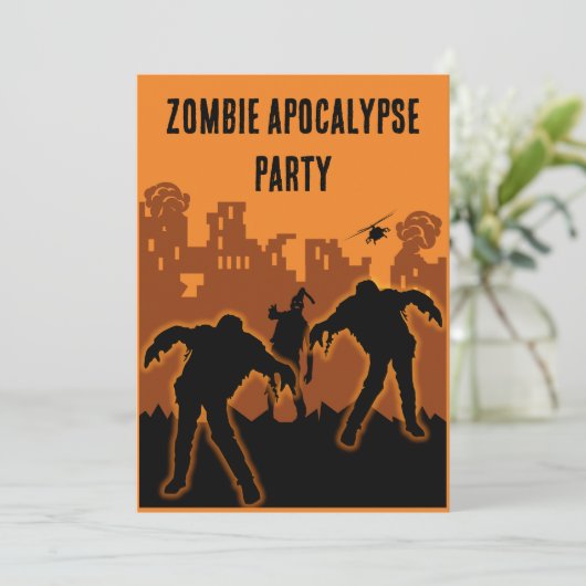 Invitation du parti Zombie Apocalypse (Debout devant)