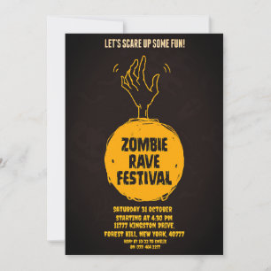 Invitation du parti Zombie Halloween