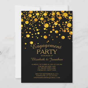 Invitation du Parties scintillant Confetti Engagem