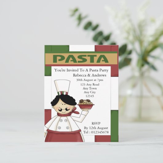 Invitation du Pasta Party (Debout devant)