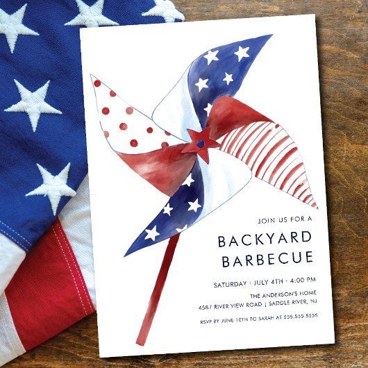 Invitation du Patriot Party Pinwheel