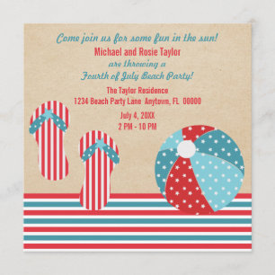 Invitation du Patriotic Beach Party