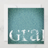 Invitation du Pays-Bas Denim Girl Graduation Party (Dos)