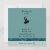 Invitation du Peacock Blue Dance Party (Dos)