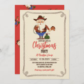 Invitation du Père Noël Cowboy (Devant / Derrière)