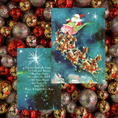 Invitation du Père Noël vintage