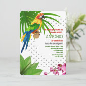 Invitation du perroquet de la forêt tropicale (Debout devant)