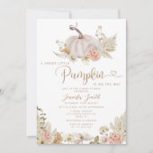 Invitation du petit baby shower citrouille Boho (Devant)