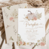 Invitation du petit baby shower citrouille Boho