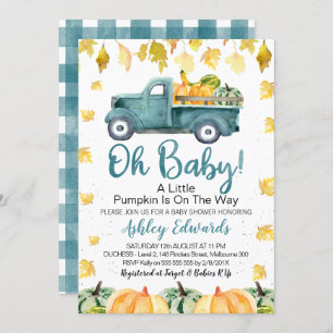 Invitation du petit Baby shower Citrouille du garç