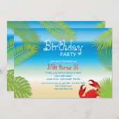 Invitation du Petit Crabe Rouge (Devant / Derrière)