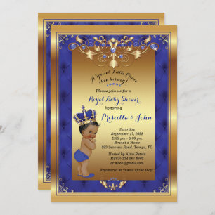 Invitation du Petit Prince Baby shower, Royal Blue