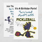 Invitation du Pickleball Party (Devant / Derrière)