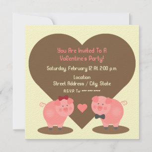 Invitation du Pig Valentine's Party