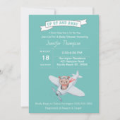 Invitation du pilote d'ours et du Baby shower d'av (Devant)
