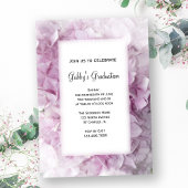 Invitation du Pink Hydrangea Graduea Party
