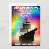 Invitation du Pirate de l'espace (Devant / Derrière)