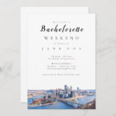 Invitation du Pittsburgh Bachelorette Party (Devant / Derrière)