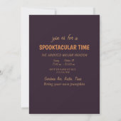 Invitation du planificateur de fête florale crâne (Dos)