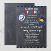 Invitation du policier Baby shower de la police (Devant / Derrière)