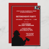Invitation du pompier/chef de la retraite (Devant / Derrière)