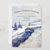 Invitation du pont de la rivière d'hiver (Devant)