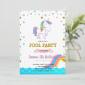 Invitation du pool de toboggans de Unicorne (Debout devant)