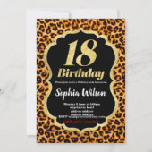 Invitation du poster de animal Leopard (Devant)