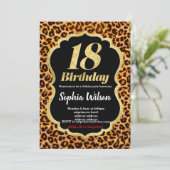 Invitation du poster de animal Leopard (Debout devant)