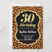 Invitation du poster de animal Leopard (Devant)